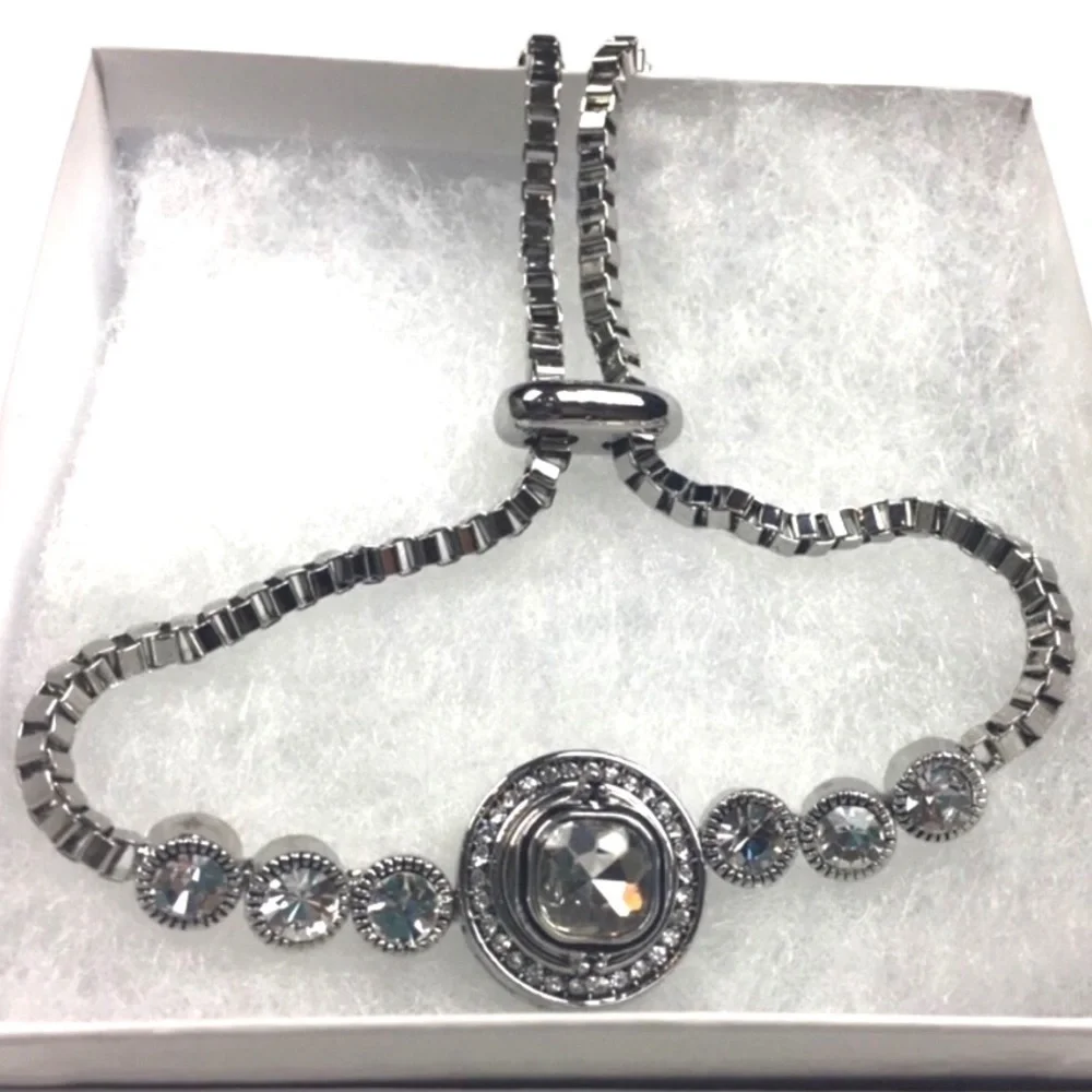 Silver Adjustable Bracelet - One Size - NEW